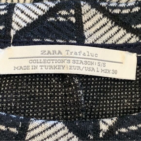 Zara Trafaluc Geometric Knit Shift Dress Size Large - Picture 5 of 9